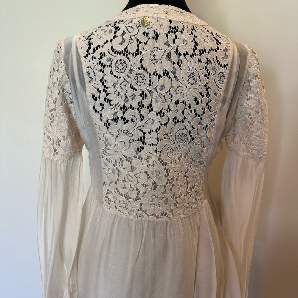 Chic Cream Lace Blouse for Women - Picture 2 of 5